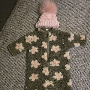 Floral Baby Fleece Onsie